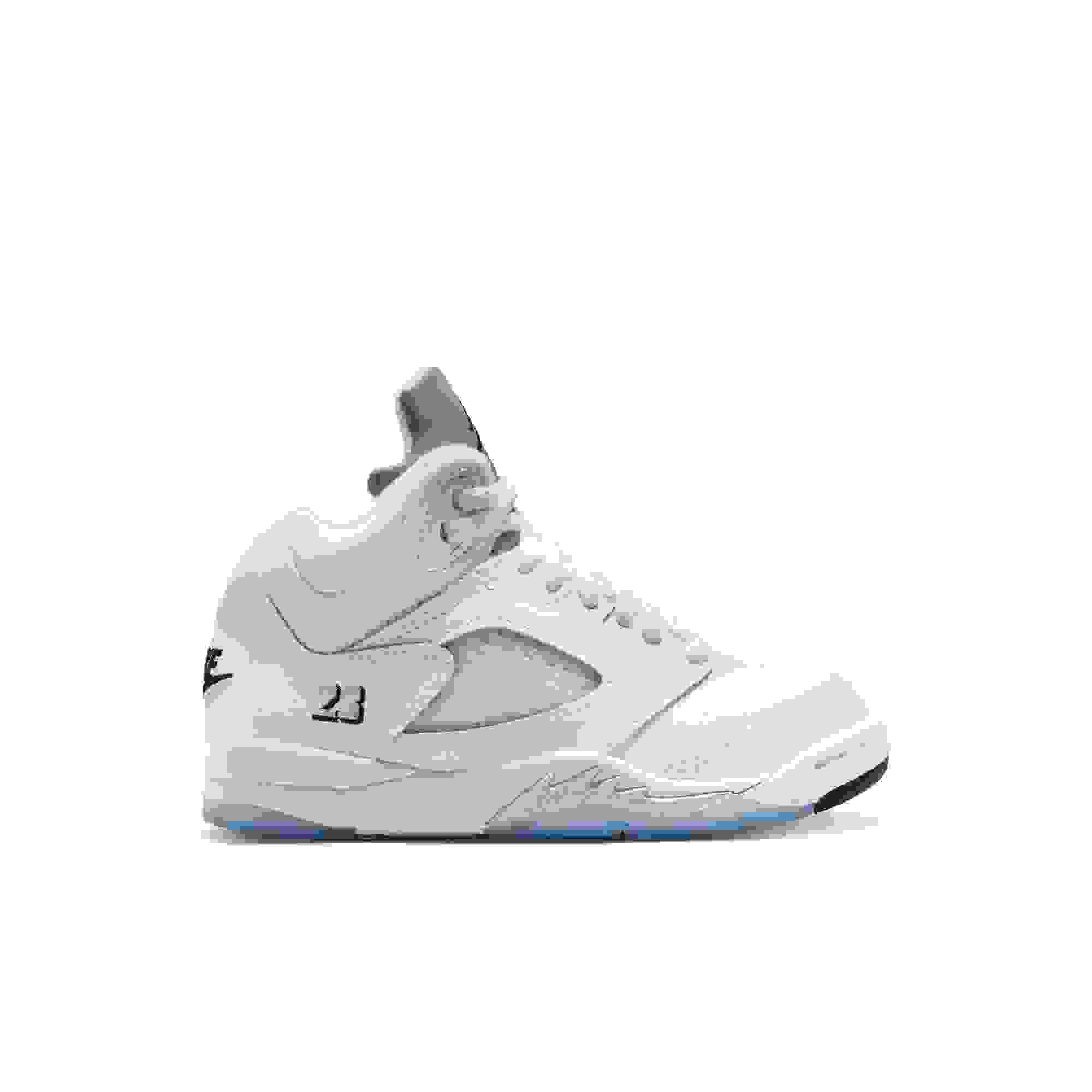 Jordan 5 Retro Preschool Kids' “White Metallic” Shoe